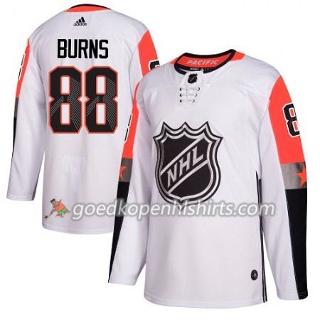 San Jose Sharks Brent Burns 88 2018 NHL All-Star Pacific Division Adidas Wit Authentic Shirt - Mannen